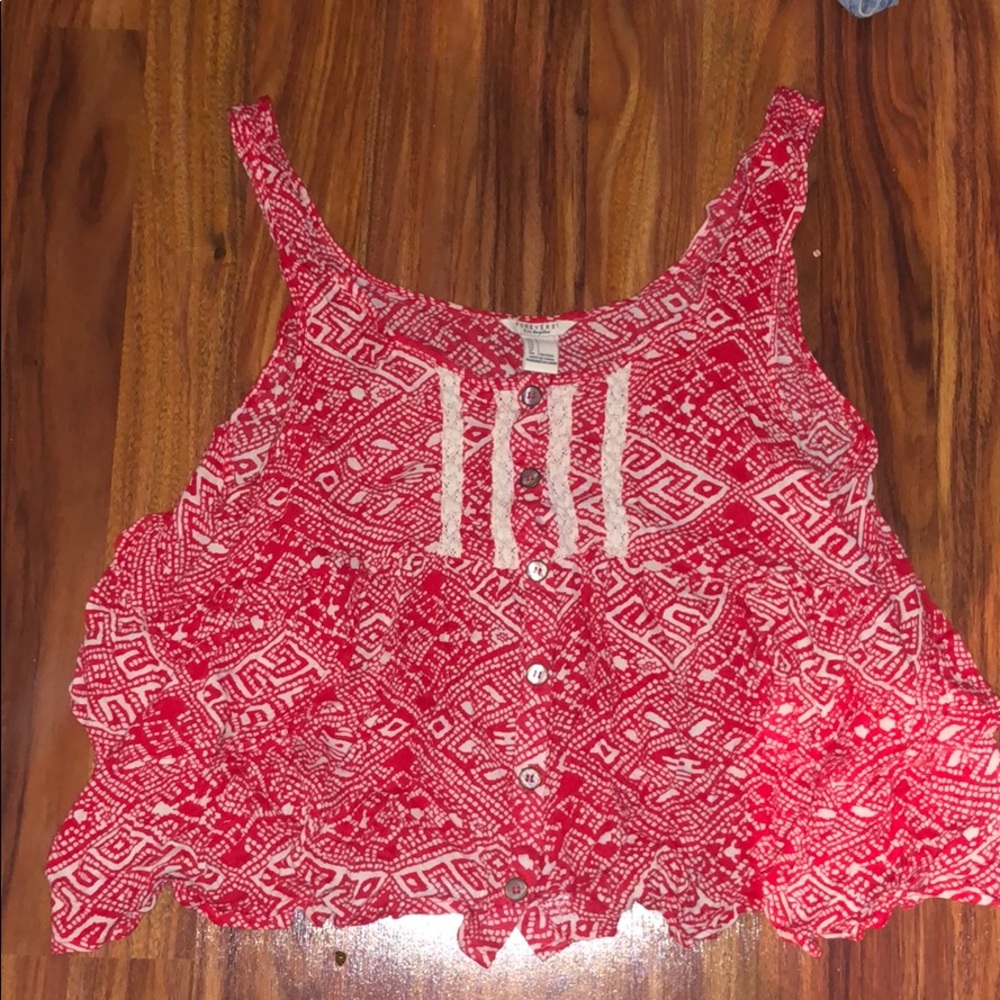 Forever 21 Print Crop Top